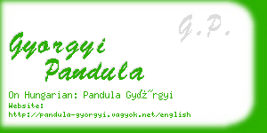 gyorgyi pandula business card